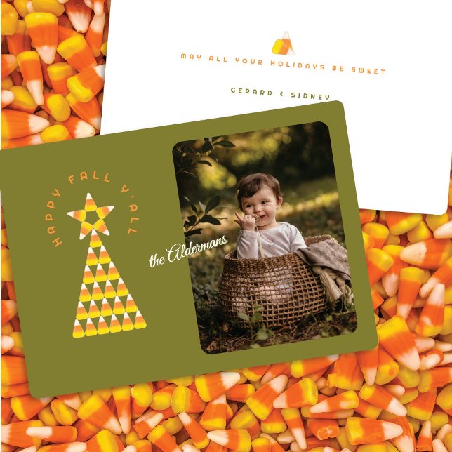 Fall to Christmas Photo Card – Candy Corn Tree (Creator Uploaded)