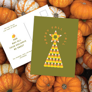Fall to Christmas Postcard Olive – Candy Corn Tree