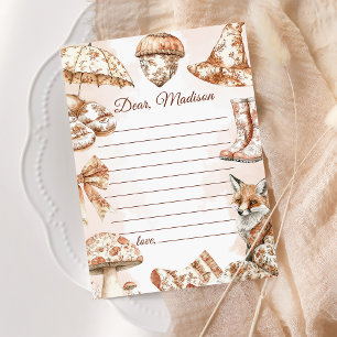 Fall Toile De Jouy Capsule Note Message Card