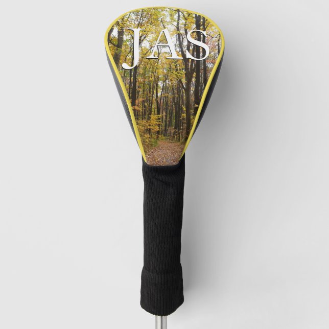 Fall Trail and Golden Leaves at Laurel Hill Park Golf Head Cover (Front)