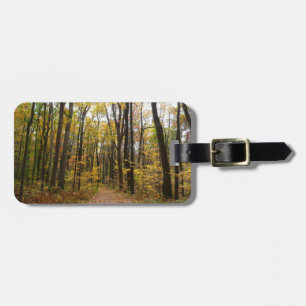 Fall Trail and Golden Leaves at Laurel Hill Park Luggage Tag