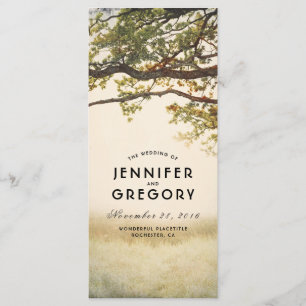 Fall Tree Branches Rustic Wedding Programs