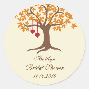 Fall Tree Favour Seal Sticker