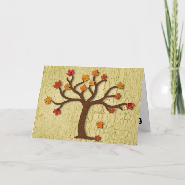 Fall Tree Thanksgiving Card (Front)