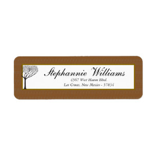 Fall Tree Wedding Return Address Label