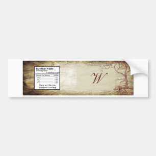 Fall Tree Wedding Water Bottle Label