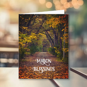 Fall Trees Autumn Equinox Mabon Blessings Card