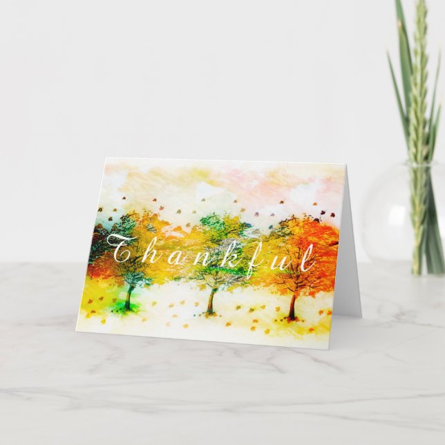 Fall trees custom card (Front)