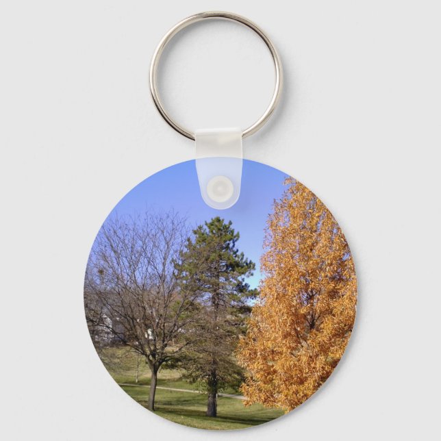 Fall Trees Key Ring (Front)