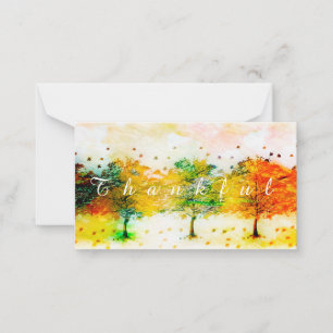 Fall trees Thankful Card