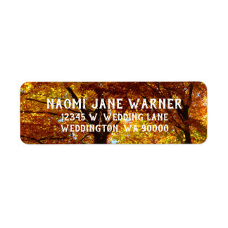 Fall Trees Wedding Return Address Labels