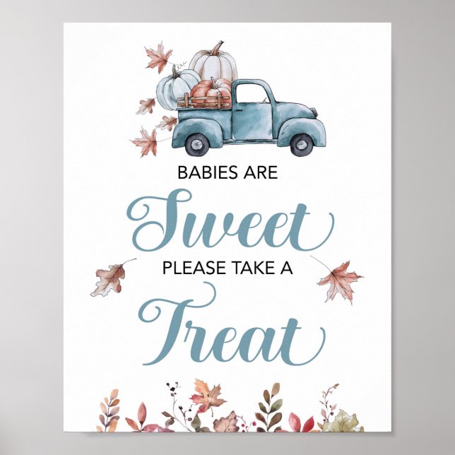 Fall Truck Babies are Sweet Please Take Treat Sign (Front)