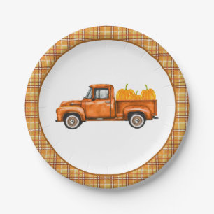 Fall Truck Birthday Plate - Truck Only