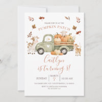 Fall Truck Pumpkin Patch Birthday Party