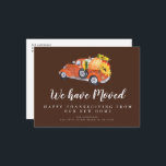 fall truck thanksgiving moving announcement postcard<br><div class="desc">Announce your new home to family and friends with this fall happy thanksgiving watercolor pumpkin truck design.</div>