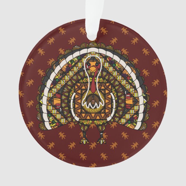 Fall Turkey Acrylic Ornament (Front)