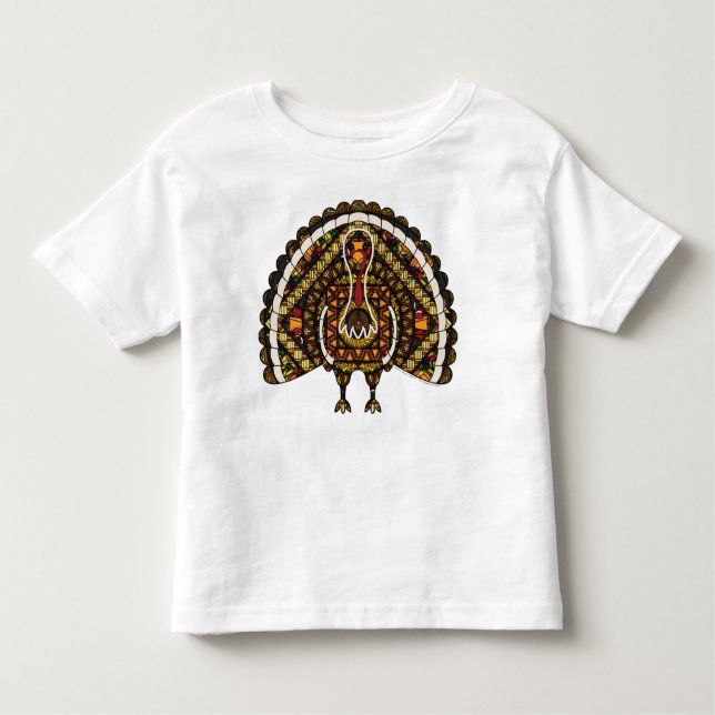 Fall Turkey Kid's and Baby Light Shirt (Front)