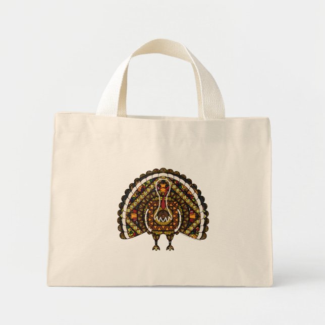 Fall Turkey Light Tote Bag (Front)