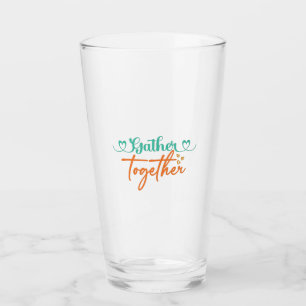 Fall Typography Design – “Gather Together” Autumn Glass