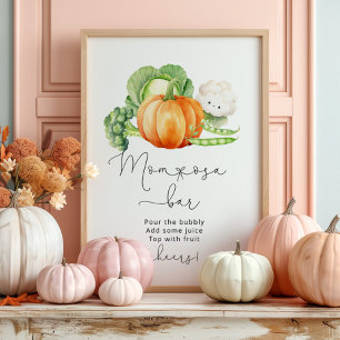 Fall Vegetables locally grown Pumpkin mum-osa bar Poster