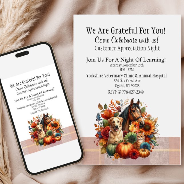 Fall Veterinarian Customer Appreciation  Invitation (Creator Uploaded)
