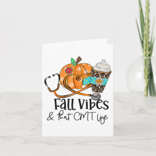 Fall Vibes And Cmt Life Pumpkin Leopard Thanksgivi Card