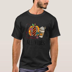 Fall Vibes And That Neonatal Nurse Life leopard Pu T-Shirt