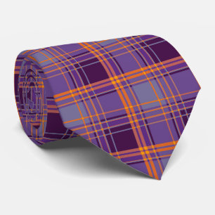 Fall Vibes Autumn Season Plaid Chequered Neck Tie