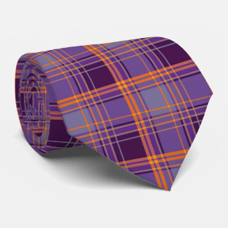 Fall Vibes Autumn Season Plaid Chequered Neck Tie