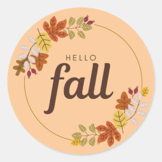 Fall Vibes Classic Round Sticker