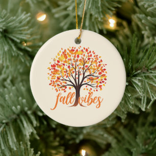 Fall Vibes – Cosy Fall Tree Ceramic Ornament