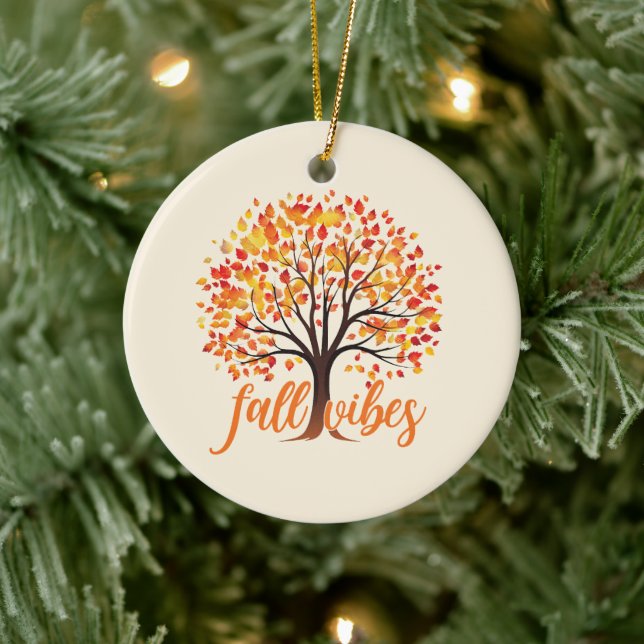 Fall Vibes – Cosy Fall Tree Ceramic Ornament (Tree)