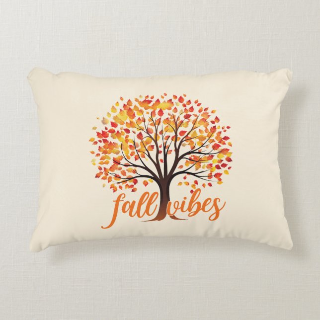 Fall Vibes – Cosy Fall Tree Decorative Cushion (Front)