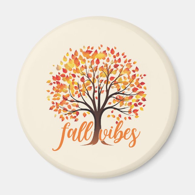 Fall Vibes – Cosy Fall Tree Magnet (Front)