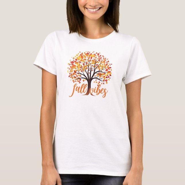 Fall Vibes – Cosy Fall Tree T-Shirt (Front)