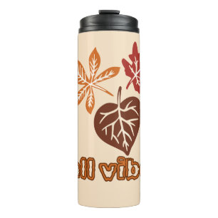 Fall Vibes Cute Autumn Leaves Thermal Thumbler  Tumbler