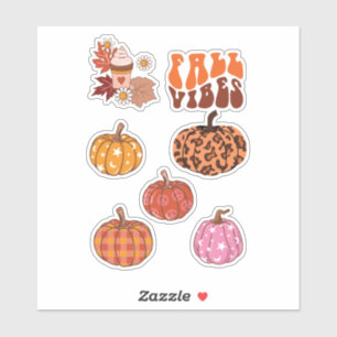 Fall Vibes Cute Pumpkin Stickers