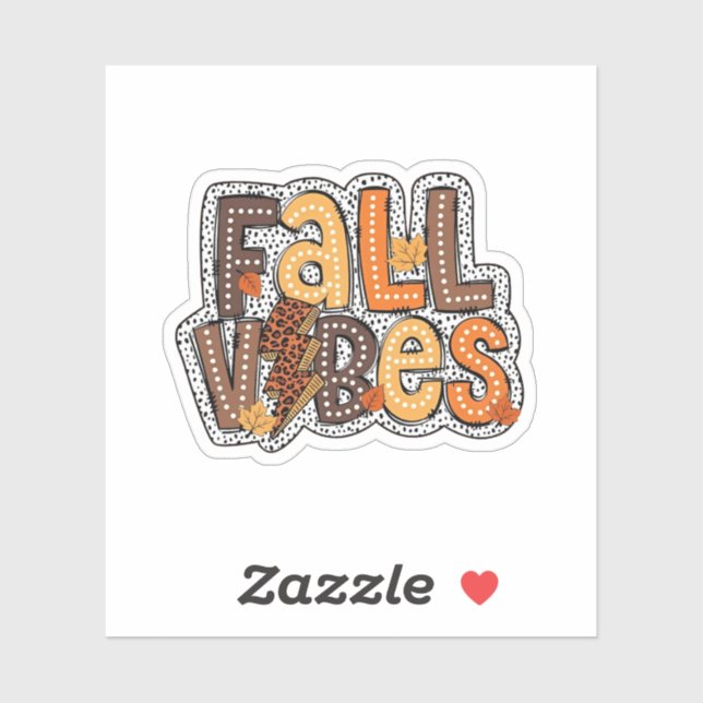 Fall Vibes Fall Leaves Pumpkin Spice Thanksgiving  (Sheet)