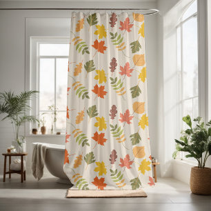 Fall vibes floral decorative eye-catching  shower curtain