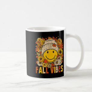 Fall Vibes Floral Thanksgiving Autumn Fall Leaves  Coffee Mug