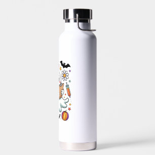 Fall Vibes Ghost Nurse Autumn Water Bottle
