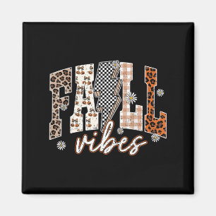 Fall Vibes Lightning Flower Thanksgiving Autumn Le Magnet