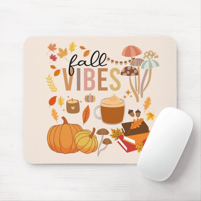 Fall Vibes Mouse Pad (With Mouse)