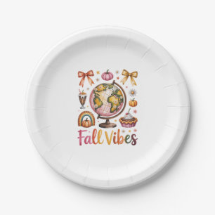 Fall Vibes Paper Plate