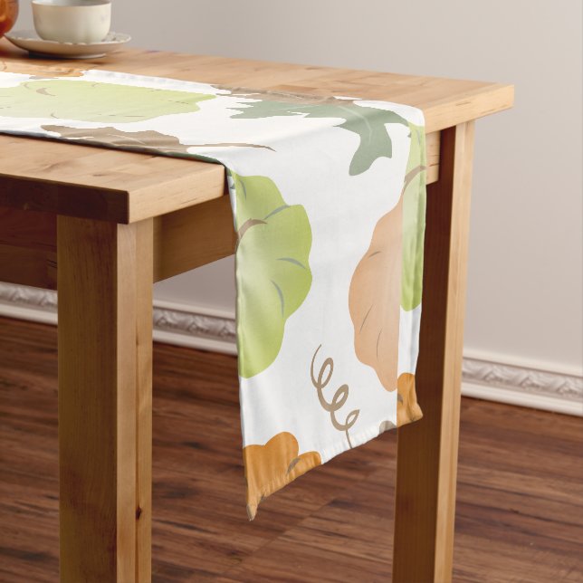 Fall Vibes Pumpkin Theme Long Table Runner (In Situ)