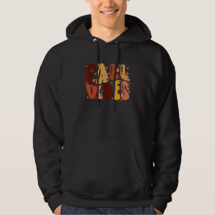 Fall Vibes Retro Thankful Vibes Autumn Groovy Than Hoodie