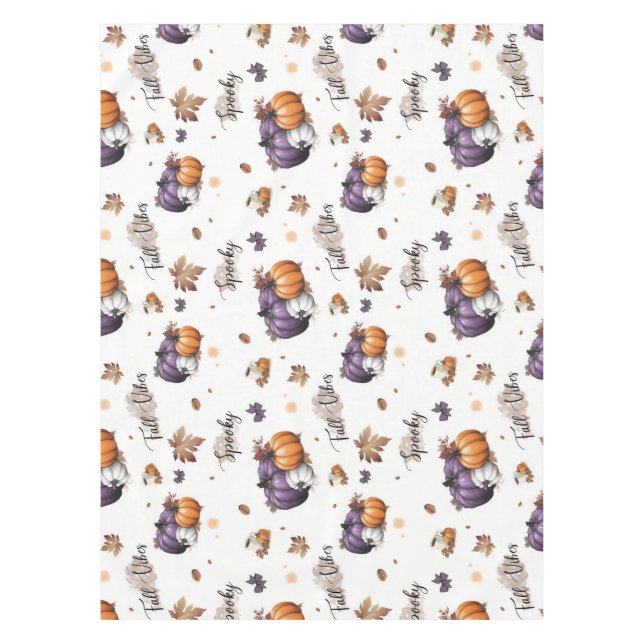 Fall Vibes Seamless Pattern  Tablecloth (Front)
