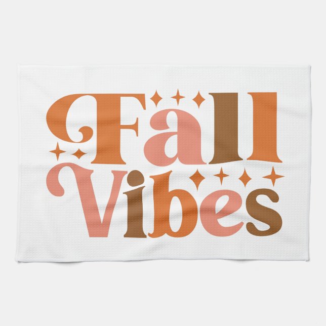 Fall Vibes Tea Towel (Horizontal)