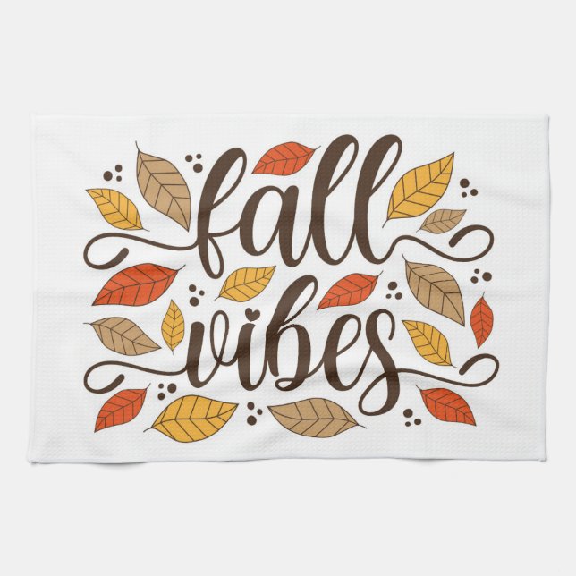 Fall Vibes Tea Towel (Horizontal)