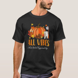 Fall Vibes & That Dental Hygienist Life Leopard Pu T-Shirt